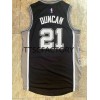 NBA Mænd Trøje San Antonio Spurs DUNCAN 21 Retro Sort Swingman